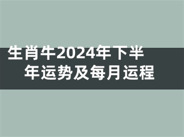 生肖牛2024年下半年运势及每月运程