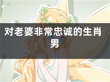 对老婆非常忠诚的生肖男