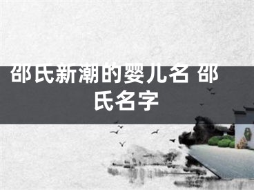 邵氏新潮的婴儿名 邵氏名字