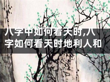 八字中如何看天时,八字如何看天时地利人和