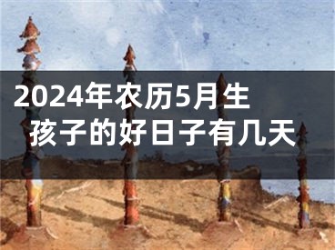 2024年农历5月生孩子的好日子有几天