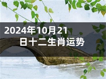 2024年10月21日十二生肖运势