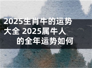 2025生肖牛的运势大全 2025属牛人的全年运势如何