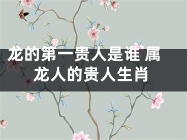 龙的第一贵人是谁 属龙人的贵人生肖