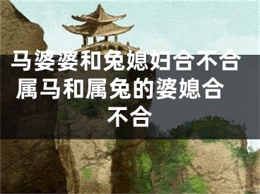 马婆婆和兔媳妇合不合 属马和属兔的婆媳合不合
