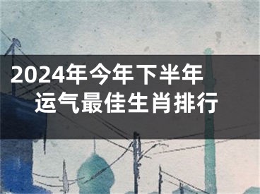 2024年今年下半年运气最佳生肖排行