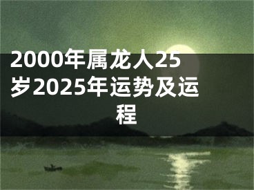 2000年属龙人25岁2025年运势及运程