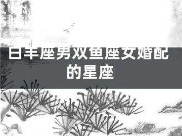 白羊座男双鱼座女婚配的星座