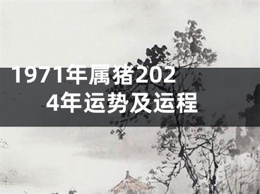 1971年属猪2024年运势及运程