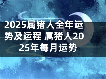 2025属猪人全年运势及运程 属猪人2025年每月运势