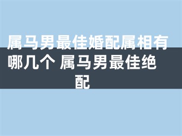 属马男最佳婚配属相有哪几个 属马男最佳绝配 