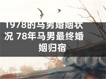 1978的马男婚姻状况 78年马男最终婚姻归宿