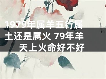 1979年属羊五行属土还是属火 79年羊天上火命好不好