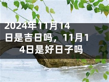 2024年11月14日是吉日吗，11月14日是好日子吗