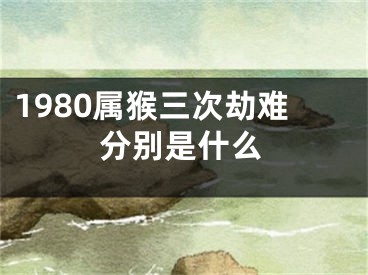 1980属猴三次劫难分别是什么