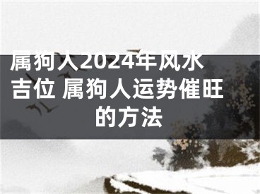 属狗人2024年风水吉位 属狗人运势催旺的方法