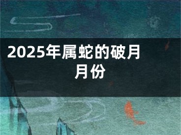 2025年属蛇的破月月份