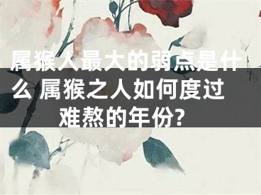 属猴人最大的弱点是什么 属猴之人如何度过难熬的年份?