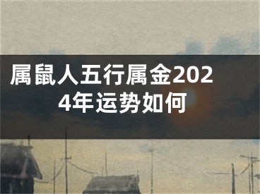 属鼠人五行属金2024年运势如何