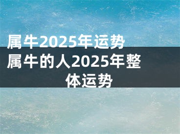 属牛2025年运势 属牛的人2025年整体运势
