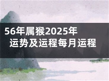 56年属猴2025年运势及运程每月运程
