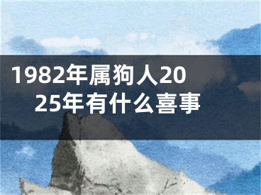 1982年属狗人2025年有什么喜事