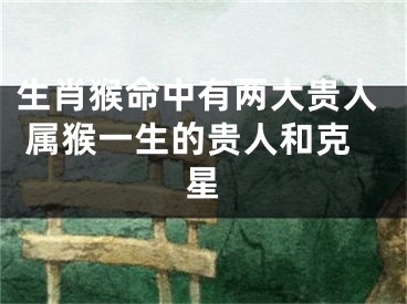 生肖猴命中有两大贵人 属猴一生的贵人和克星