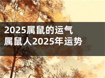 2025属鼠的运气 属鼠人2025年运势