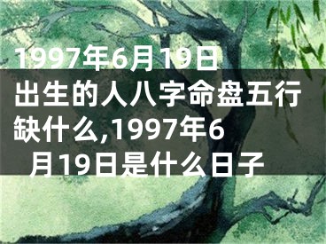 1997年6月19日出生的人八字命盘五行缺什么,1997年6月19日是什么日子