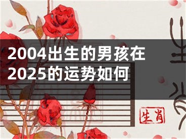 2004出生的男孩在2025的运势如何 