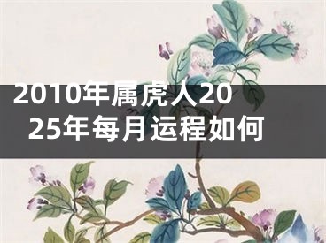 2010年属虎人2025年每月运程如何