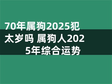 70年属狗2025犯太岁吗 属狗人2025年综合运势