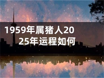 1959年属猪人2025年运程如何