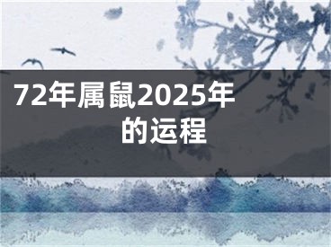 72年属鼠2025年的运程