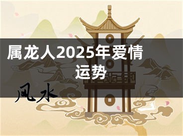 属龙人2025年爱情运势