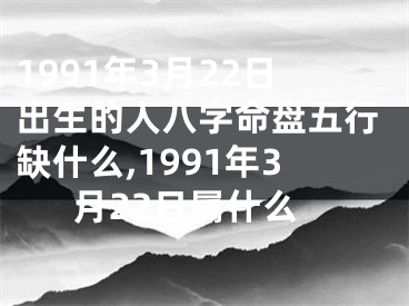 1991年3月22日出生的人八字命盘五行缺什么,1991年3月22日属什么