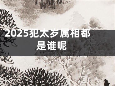 2025犯太岁属相都是谁呢 