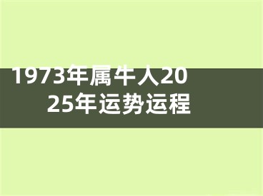 1973年属牛人2025年运势运程