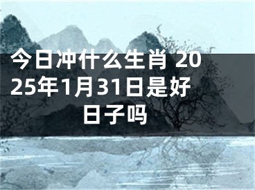 今日冲什么生肖 2025年1月31日是好日子吗 