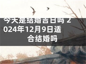 今天是结婚吉日吗 2024年12月9日适合结婚吗