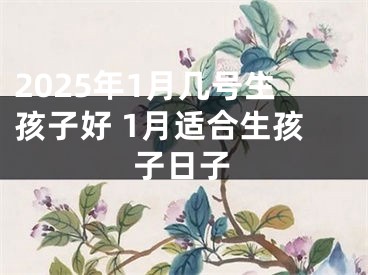 2025年1月几号生孩子好 1月适合生孩子日子