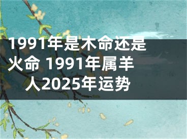 1991年是木命还是火命 1991年属羊人2025年运势