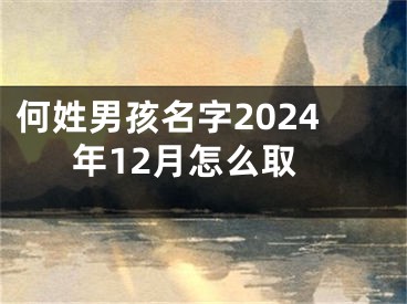 何姓男孩名字2024年12月怎么取