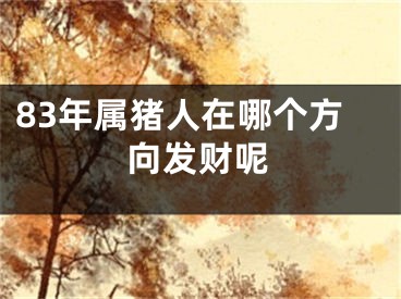 83年属猪人在哪个方向发财呢