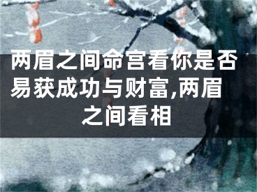 两眉之间命宫看你是否易获成功与财富,两眉之间看相