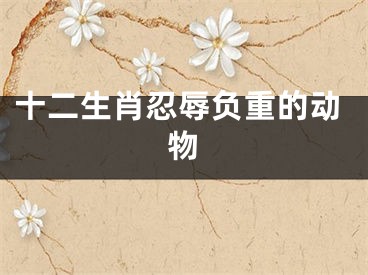 十二生肖忍辱负重的动物