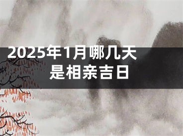 2025年1月哪几天是相亲吉日