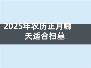 2025年农历正月哪天适合扫墓