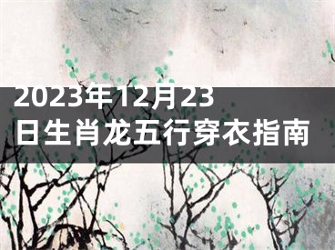 2023年12月23日生肖龙五行穿衣指南