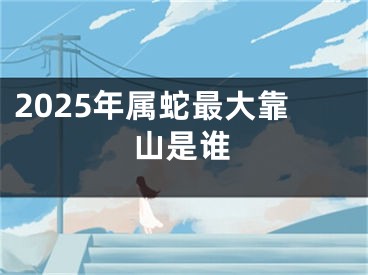2025年属蛇最大靠山是谁